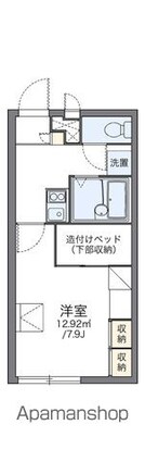 レオパレスコンフォール石橋Ｅ[1K/22.02m2]の間取図