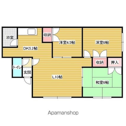 メゾ－ン７３[3LDK/60m2]の間取図