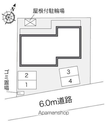 レオパレスリトル　フラワー[1K/23.72m2]の配置図