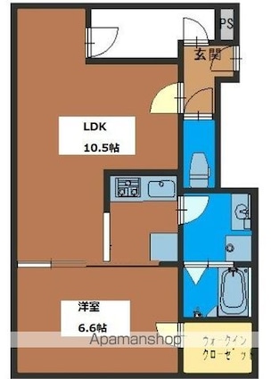 滋賀県彦根市開出今町[1LDK/49.1m2]の間取図