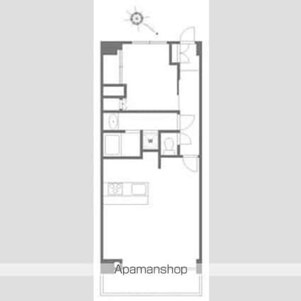 松見坂武蔵野マンション[1LDK/47.43m2]の間取図