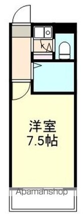 岡山県倉敷市大島[1K/20.7m2]の間取図