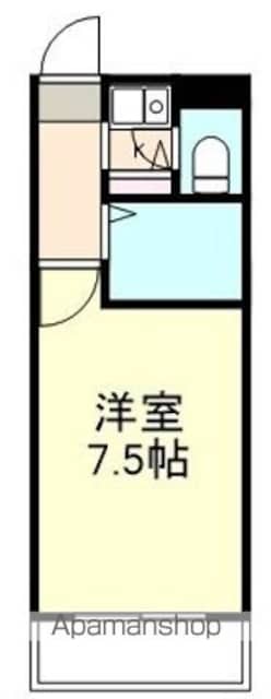 岡山県倉敷市大島[1K/20.7m2]の間取図