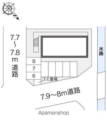 レオパレススクェア[1K/20.28m2]の配置図