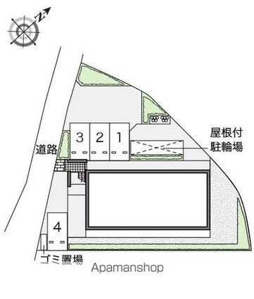 レオパレスカルム大津[1K/20.81m2]の配置図