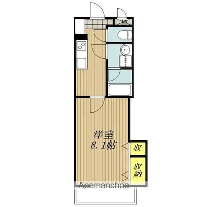 グランツ[1K/29.7m2]の間取図