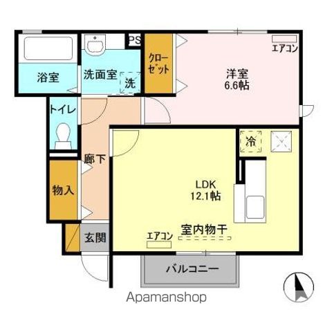 シュタットみどりの Dの間取り写真