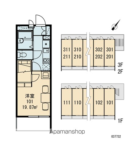 レオパレスNSクロスRの間取り写真