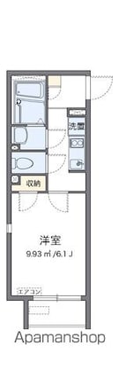 レオネクストリバーパーク[1K/21.11m2]の間取図