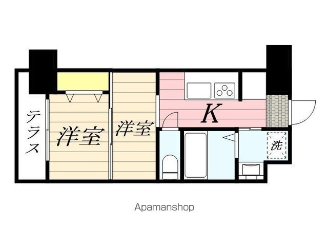 【福岡市中央区清川のマンションの間取り】