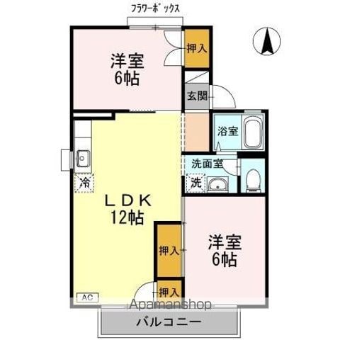 セジュール六本松A棟の間取り写真
