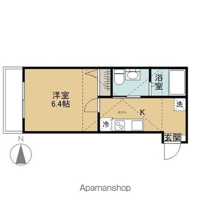 ｓｔａｇｅ宮町[1K/21.27m2]の間取図
