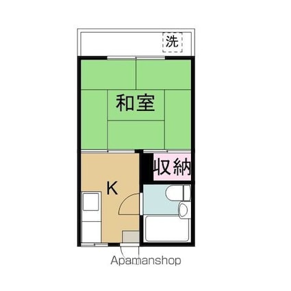 メイプル山路[1K/19.87m2]の間取図