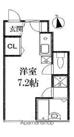 東京都中野区沼袋４丁目[1R/21.73m2]の配置図