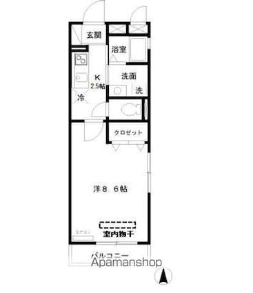 ブライトンコート[1K/29.44m2]の間取図