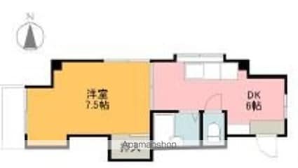 オレンジハイム三好[1DK/28.75m2]の間取図