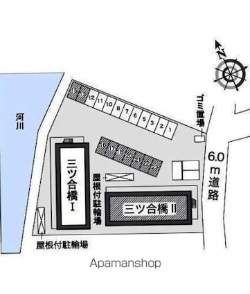 レオパレス三ツ合橋Ⅱ[1K/22.35m2]の駐車場1