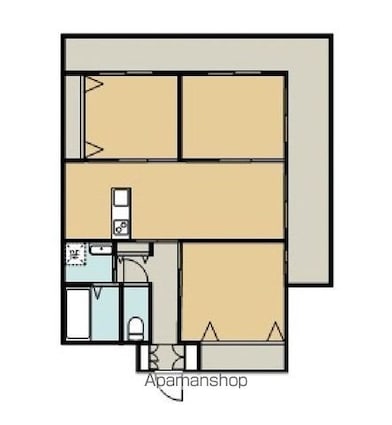 コンフォートソベ[3LDK/60m2]の間取図