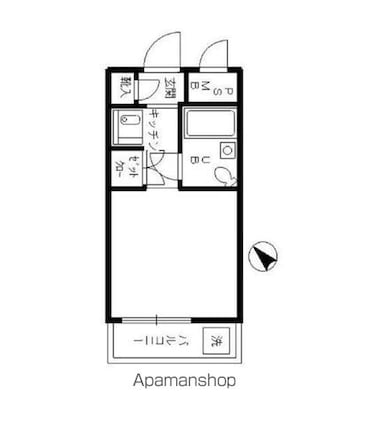 日神パレス西新宿[1R/15.5m2]の間取図
