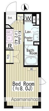 Ｃｅｎｔｅｎａｒｉｏ市谷二十騎町[1K/26.08m2]の間取図
