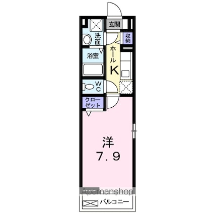 アストロ　ハイム[1K/25.48m2]の間取図