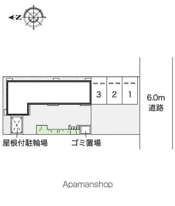 レオネクストメゾン米原[1LDK/42.1m2]の配置図