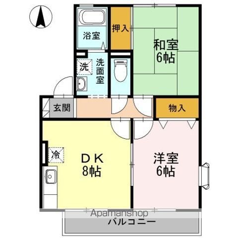 シャトレJINDAI A棟の間取り写真