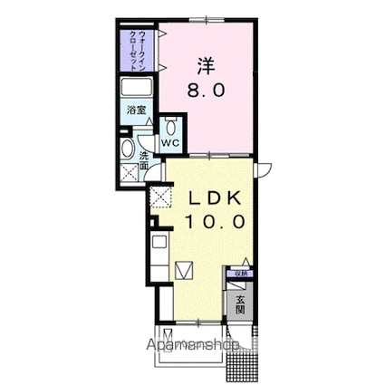 ＣＯＣＯ　新城[1LDK/40.72m2]の間取図