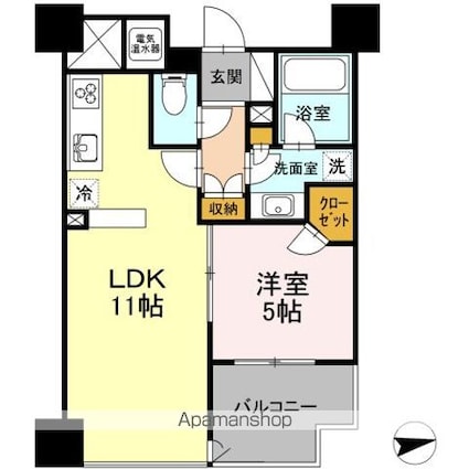 新宿山吹アインスタワー（４０４）[1LDK/40.13m2]の間取図