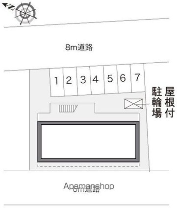 レオパレスアタンドル[1K/23.18m2]の配置図