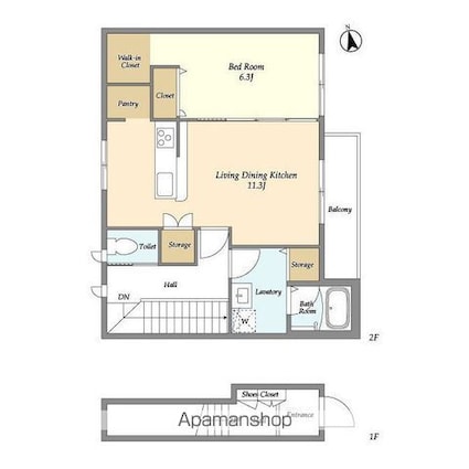 Ｇｒａｎｄ　Ｓｔａｍｍ[1LDK/60.77m2]の間取図