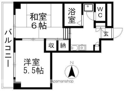 愛知県名古屋市東区泉２丁目[1K/36.86m2]の間取図