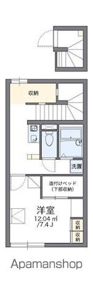 和歌山県御坊市湯川町財部[1K/28.15m2]の間取図