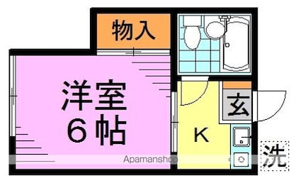 レジデンス岡本[1K/18m2]の間取図