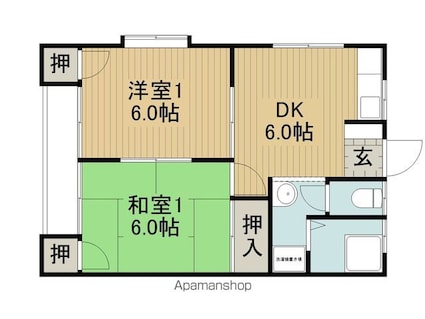コヤマコーポ[2DK/40.07m2]の間取図