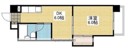 永田湊町ビル[1DK/26.8m2]の間取図