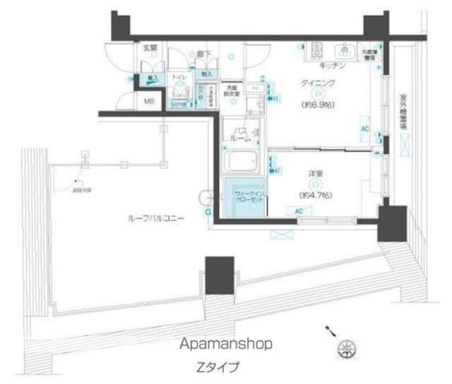 東京都練馬区豊玉北３丁目[1DK/32.25m2]の間取図