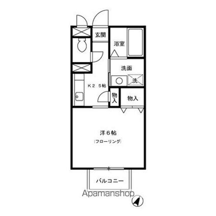 クレスト光が丘[1K/22.68m2]の間取図