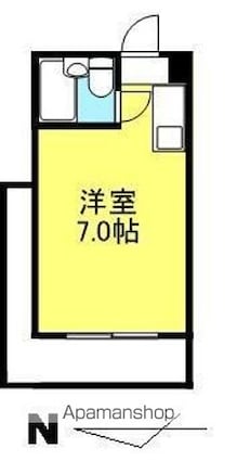 マッシュハイム扇町[1R/14.62m2]の間取図