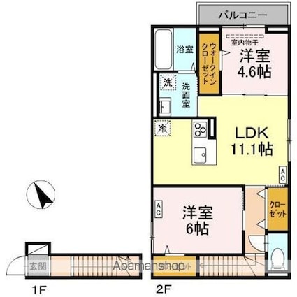 エルドール[2LDK/60.09m2]の間取図