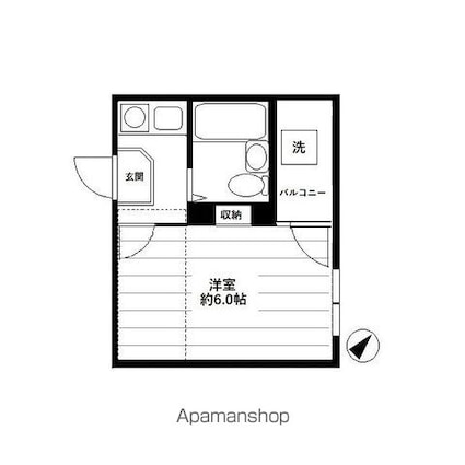 東京都杉並区成田東１丁目[1K/12.29m2]の間取図