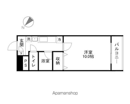 マイリーアン[1K/27.6m2]の間取図
