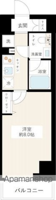ＨＹ’ｓ　ｃｒｅｃｅｒ　清澄白河[1K/25.65m2]の間取図