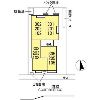 Ｄフラット台町[2LDK/49.39m2]の配置図