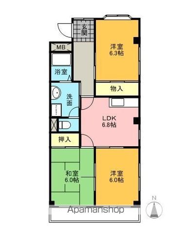 サンヒルズ梅森台の間取り写真
