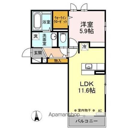 チャス　レジデンス　Ⅱ[1LDK/44.17m2]の間取図
