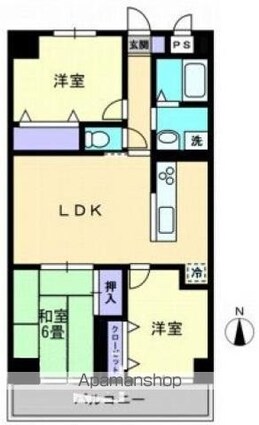 レイクウエスト[3LDK/69.3m2]の間取図