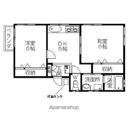 メゾン・Ｆ・ハウス[2DK/44.16m2]の間取図