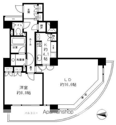 リバーポイントタワー[1LDK/72.69m2]の間取図