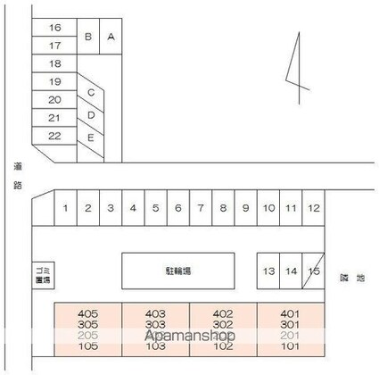 香川県高松市屋島西町[2LDK/62.24m2]の配置図